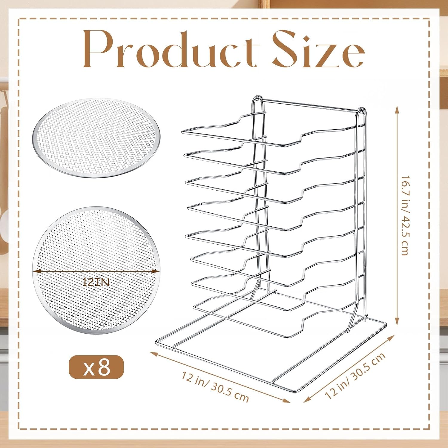 Pizza Rack 8 Tiered Stand With - огляд і ціна Kitchen Baking Rack