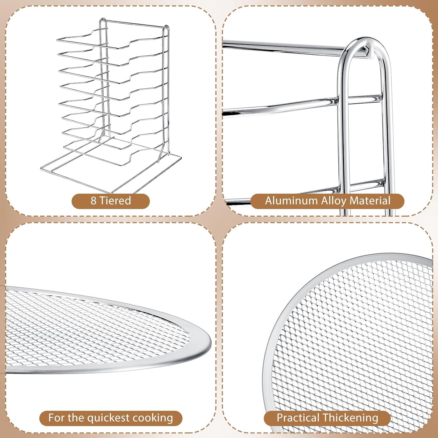 Pizza Rack 8 Tiered Stand With - огляд і ціна Kitchen Baking Rack