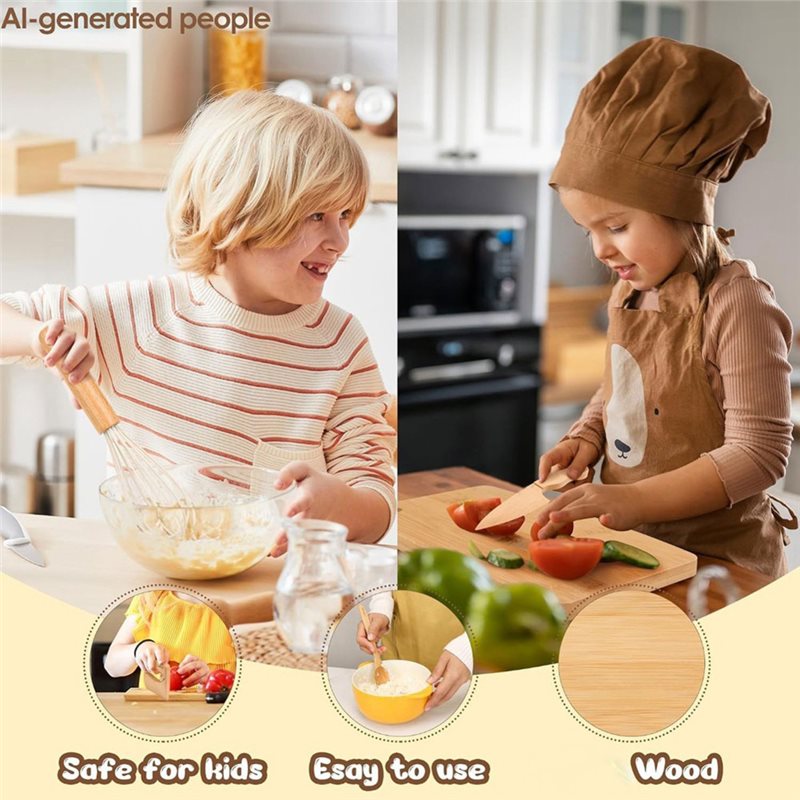 SHGO-Wooden Kids Knife And Tod - огляд і ціна Kitchen Kids Baking Set