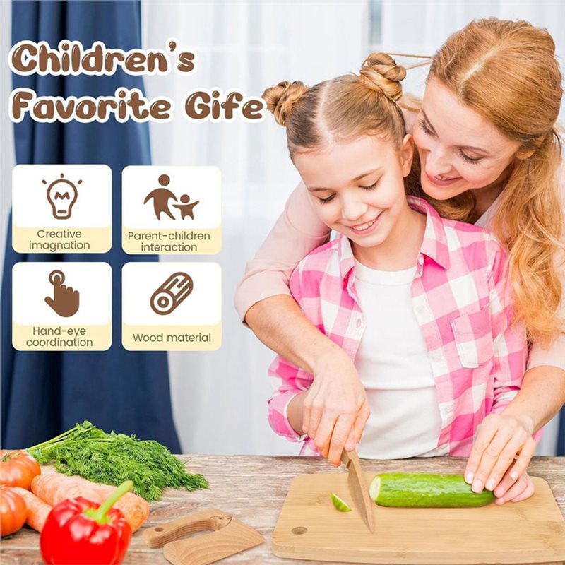 SHGO-Wooden Kids Knife And Tod - огляд і ціна Kitchen Kids Baking Set