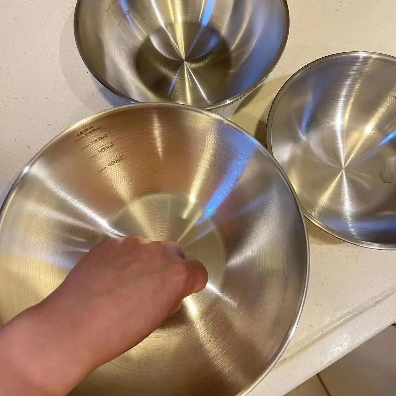 1-3 Stainless Steel Bowl Set W - огляд і ціна Baking Kitchen Set