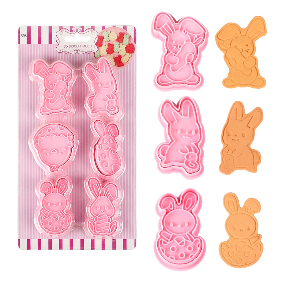 6pcs/Set Easter Bunny Cookie C - огляд і ціна Baking Kitchen Set